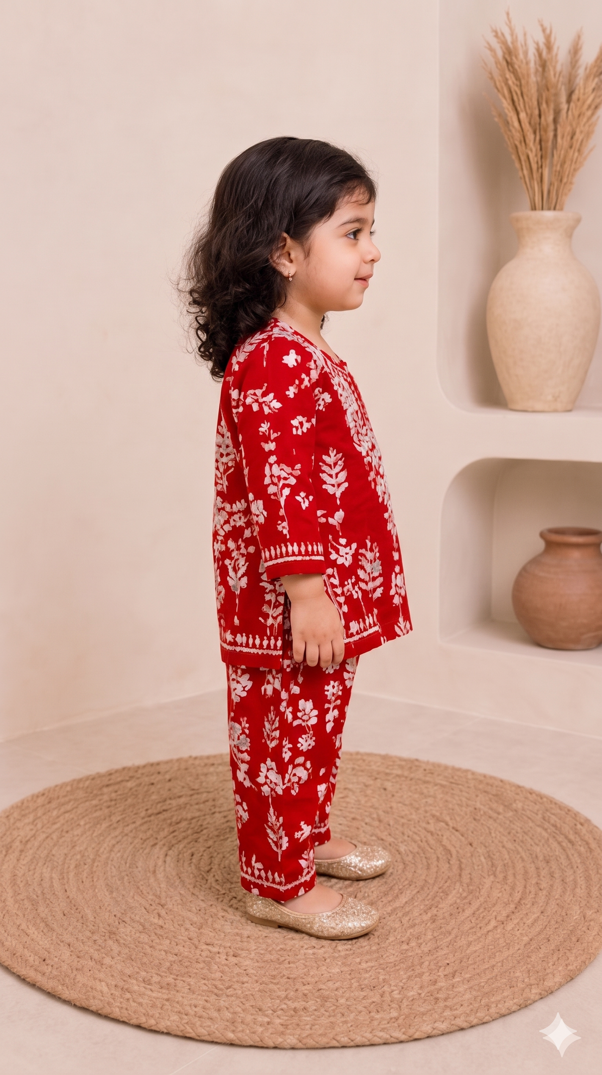 Kids Kurti Set | Red
